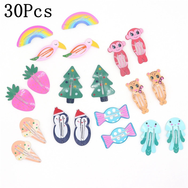 30-Piece Assorted Hair Clips (Multiple Colors & Shapes)